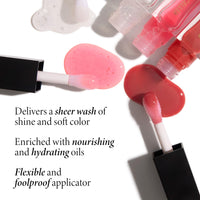 Thumbnail for LAURA GELLER NEW YORK Fine Shine Glossy Lip Oil, Rose Garden - Hydrating Squalane - Pink Lip Gloss