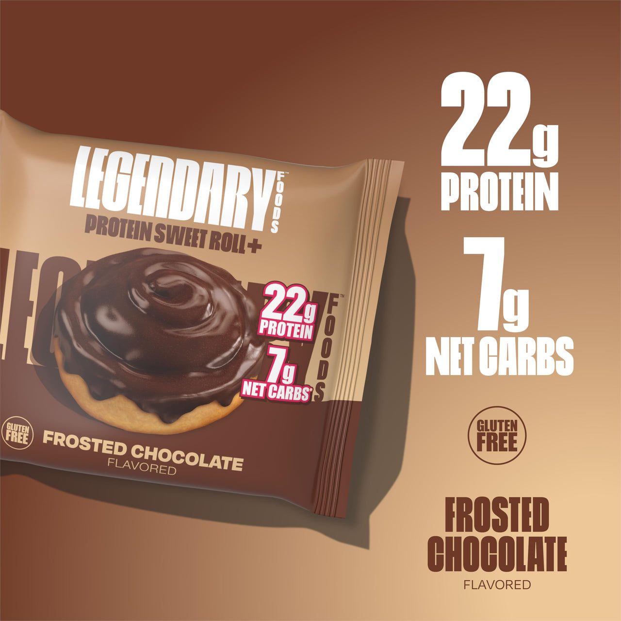 Legendary Foods 22g Protein Cinnamon Roll - Premium High Protien Bars, Low Carb Meal Replacement Snack, Low Glycemic Index, Gluten Free Snacks - Sweet Zero Sugar, Keto and Diabetic Friendly 10-Pack