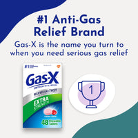 Thumbnail for Gas-X Extra Strength Chewable Gas Relief Tablets with Simethicone 125 mg, Cherry - 48 Count