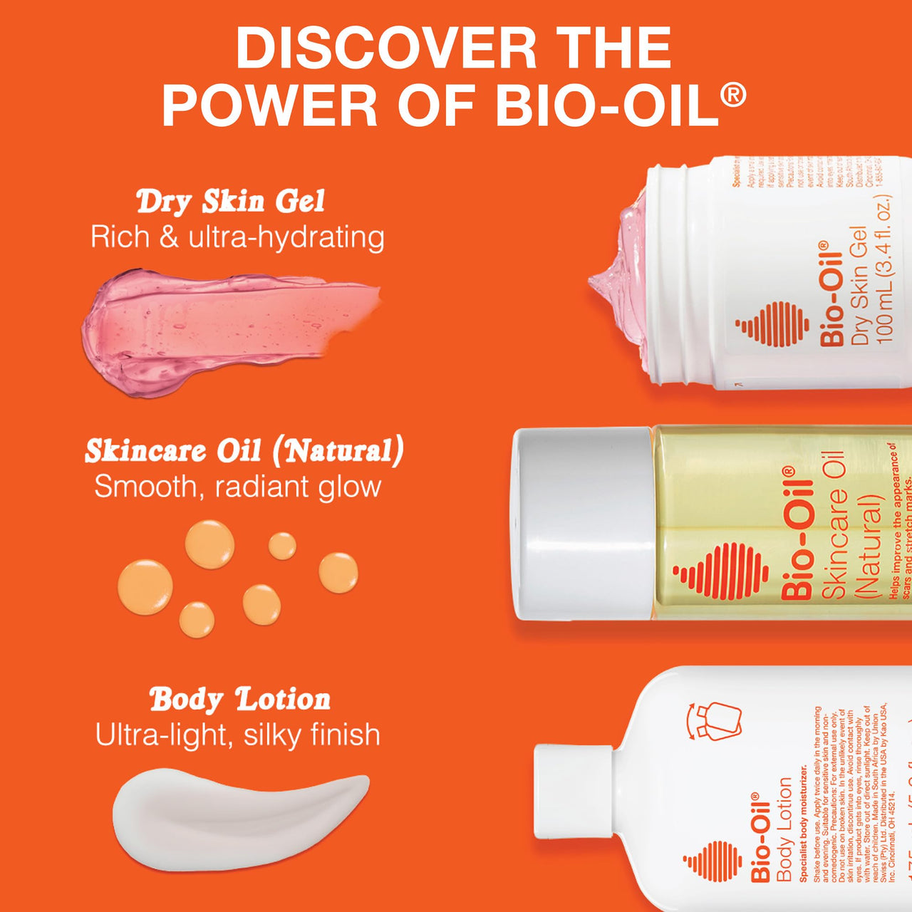 Bio-Oil Natural Skincare Oil Serum, Face and Body Moisturizer with Chamomile, Rosehip, and Lavender Oil, for Scars, Stretch Marks, Sensitive Skin, All Skin Types, 0.85 Oz, Pack of 3
