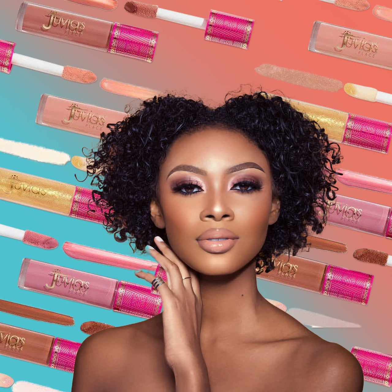 Juvia's Place Lip Gloss Reflect Caramel Rose, Warm Toned Soft Brown, Smooth and Creamy Long Lasting Non-Sticky Luscious High Shine Glow, 16 oz,