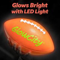 Thumbnail for GlowCity Glow in The Dark Football - Size 6 Light Up LED Ball for Teen Boys & Adults - Cool Sports Gift for Night Outdoor Games - Birthday Gifts Ideas for Teen Boys Teenager Ages 12 13 14 15 16 17 18