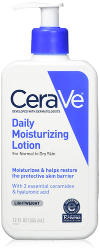 Thumbnail for CeraVe Daily moisturizing lotion | 12 ounce | face & body lotion for dry skin with hyaluronic acid | fragrance free, 12 Fl Oz