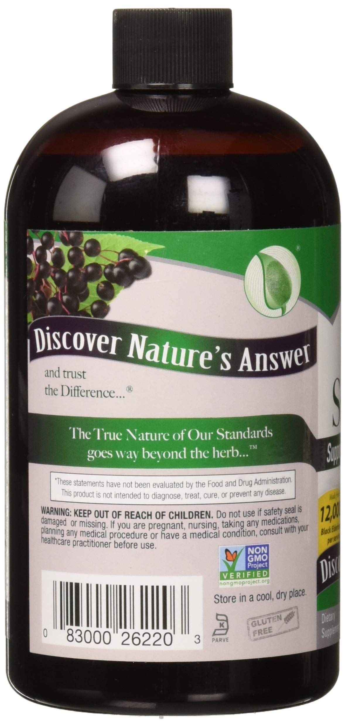 Nature's Answer Sambucus Elderberry Syrup 16 Ounce | Great Tasting Immune Support Supplement | Antioxidant, Vegan, Gluten Free, Made in USA | Single Count