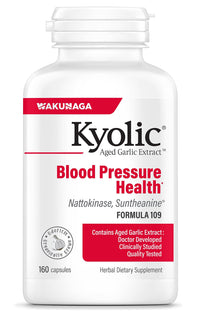 Thumbnail for Kyolic Aged Garlic Extract Formula 109 - for Blood Pressure Health - Supports Maintaining Blood Pressure Levels Already Within a Normal Range - Heart Health Supplement - 160 Capsules
