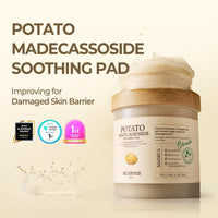 Thumbnail for SKINFOOD Potato Madecassoside Soothing Toner Pad, Korean Skincare Facial Toner, Blemish Pads, Damaged Skin Barrier Improvement, Redness Relief, 8.81 oz (60 Pads)