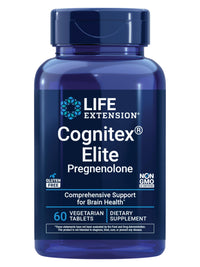 Thumbnail for Life Extension Cognitex® Elite Pregnenolone, sage, Blueberry, ashwagandha, phosphatidylserine, Advanced Formula, Attention, Focus, Memory, Gluten-Free, Non-GMO, Vegetarian, 60 Tablets