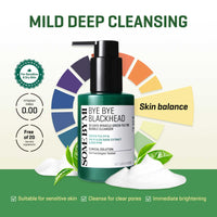 Thumbnail for SOME BY MI Bye Bye Blackhead 30 Days Miracle Green Tea Tox Bubble Cleanser – 4.23oz, 120g – Korean Face Wash & Bubble Face Mask – Daily Blackhead-Removing Pore Minimizer for Face – Korean Skin Care