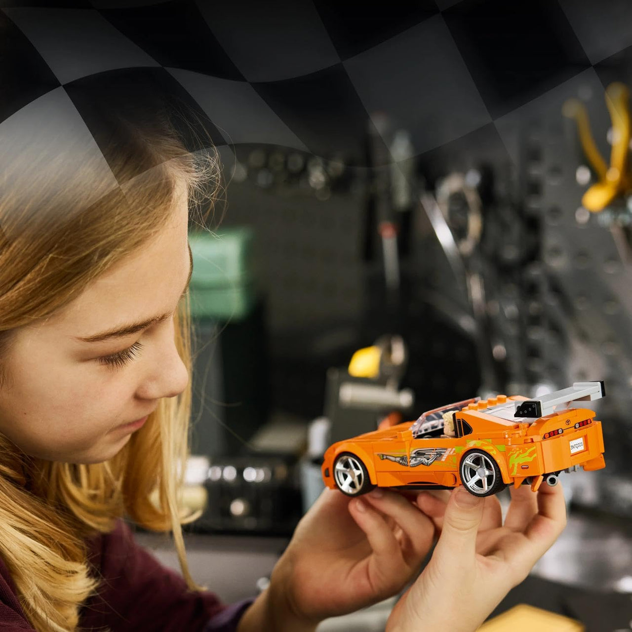 Lego 77260 Speed Champion Fast and Furious Toyota Supra MK4 Toy, Birthday Present, Blocks, Boys, Girls, Children, 10, 11, 12, Elementary School, Vehicle, Car, Mini Car, Pretend Play, Pretend Play Game