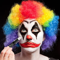 Thumbnail for Go Ho 3 PCS Makeup Clown White Cream-Blendable Stick-Eye Black Sticks Face Body Paint Professional Halloween SFX Makeup,Safe Facepaint Nose&Lip Smacking for Sports Festival Make up(White+Black+Red)