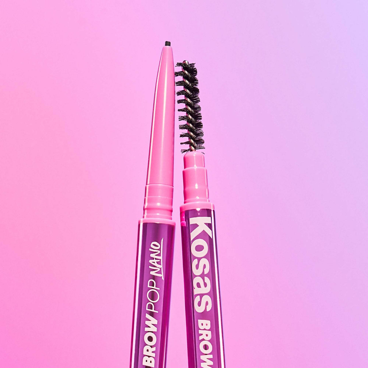 Kosas Brow Pop Nano Eyebrow Pencil – Ultra-Fine 1mm Micro Brow Pencil with Spoolie, Black