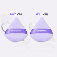 Thumbnail for Wonderskin FYP Powder Puff - Triangle, Soft Velour Makeup Puff for Loose or Pressed Setting Powder