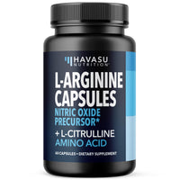 Thumbnail for L-Arginine Capsules with L-Citrulline - Nitric Oxide Supplement - L Arginine and L Citrulline Blend - 60 Count - Vegan, Non-GMO Capsules for Performance, Endurance and Muscle Support - 1 Month Supply