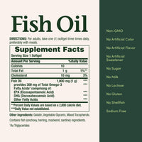 Thumbnail for Natureâ€™s Bounty Fish Oil, Supports Heart Health, 1000mg, Rapid Release Softgels, 145 Ct