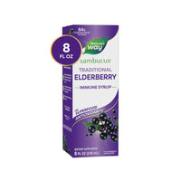 Thumbnail for Nature’s Way Sambucus Elderberry Traditional Immune Syrup, Highly Concentrated Black Elderberry Extract, Traditional Immune Support*, Delicious Berry Flavored, 8 Fl Oz (Packaging May Vary)