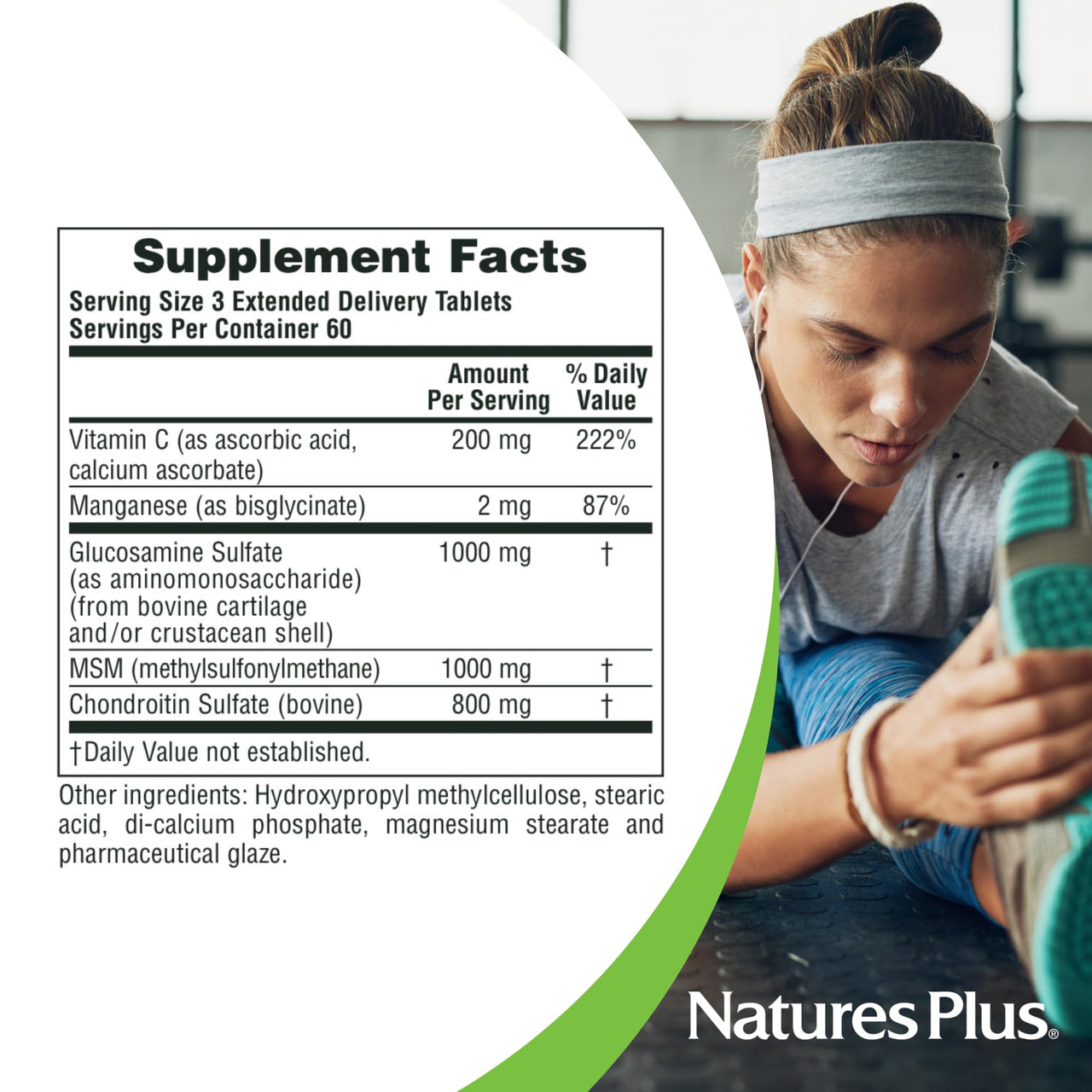 NaturesPlus Ultra Rx-Joint - 180 Tablets - Supports Healthy Joint Function - with Glucosamine, Chondroitin & MSM - Gluten Free - 60 Servings