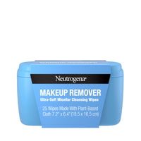 Thumbnail for Neutrogena Makeup Remover Wipes, Daily Ultra-Soft Micellar Cleansing Wipes Gently Re-move Oil & Makeup with No Heavy Residue, formulated without alcohol & Made with Plant-Based Cloth, 25 Ct with Case