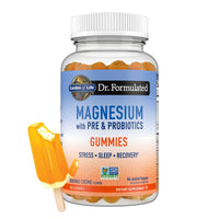 Thumbnail for Garden of Life Magnesium Citrate Supplement Gummies with Prebiotics & Probiotics for Stress, Sleep & Recovery - Vegan, Gluten Free, Kosher, Non-GMO, No Added Sugars, Orange Cream Flavor, 60 Count