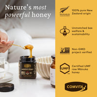 Thumbnail for Comvita Manuka Honey UMF 5+ (MGO 83+) - Raw Manuka Honey New Zealand, Pure & Unpasteurized, Superfood for Immune Health, Use in Tea, Wild, Monofloral, Non-GMO - 250g (8.8 oz)