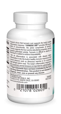 Thumbnail for Source Naturals Turmeric 500mg, Supports Healthy Inflammation Response - 30 Tablets