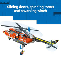 Thumbnail for LEGO City Coast Guard Helicopter Building Toy for Kids - Pretend Play Emergency Response Set for Boys & Girls, Ages 7+ - Includes 4 Minifigures, Shark, & Rescue Pod - Gift Idea for Birthdays - 60503