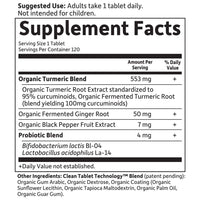 Thumbnail for Garden of Life Organics Extra Strength Turmeric Inflammatory Response 120 Tablets-100Mg Curcumin (95% Curcuminoids) Black Pepper, Probiotics, Organic Non-GMO Vegan Gluten Free Herbal Supplement