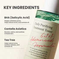 Thumbnail for AXIS-Y Daily Purifying Treatment Toner with Salicylic Acid & Centella Asiatica - Pore Minimizer, Oil Control & Blemish Treatment Face Exfoliator - Vegan Korean Skin Care BHA Toner - 6.76 fl. oz.