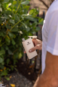 Thumbnail for Stanley Classic Easy Fill Wide Mouth Flask 8 oz | Leakproof Hip Flask | Hinge Connected Never Lose Cap | Insulated Stainless Steel Liquor Container | BPA-Free | Cream Gloss