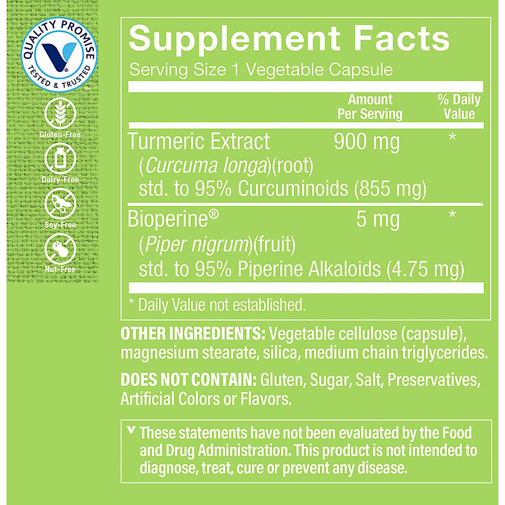 The Vitamin Shoppe Turmeric Curcumin 900MG - Joint Comfort, Antioxidant Support & Healthy Inflammation Response (60 Capsules)
