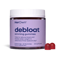 Thumbnail for her own Debloat Gummy, Bloating and Gas Relief, Helps Reduce Water Retention, Supports Energy, with Apple Cider Vinegar and Dandelion, Gluten and Soy Free, Vegan, 60 Gummies, 60 Servings