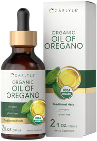 Thumbnail for Carlyle Organic Oil of Oregano Liquid Drops | 2 fl oz | Vegan Herbal Supplement | Non-GMO, Gluten Free