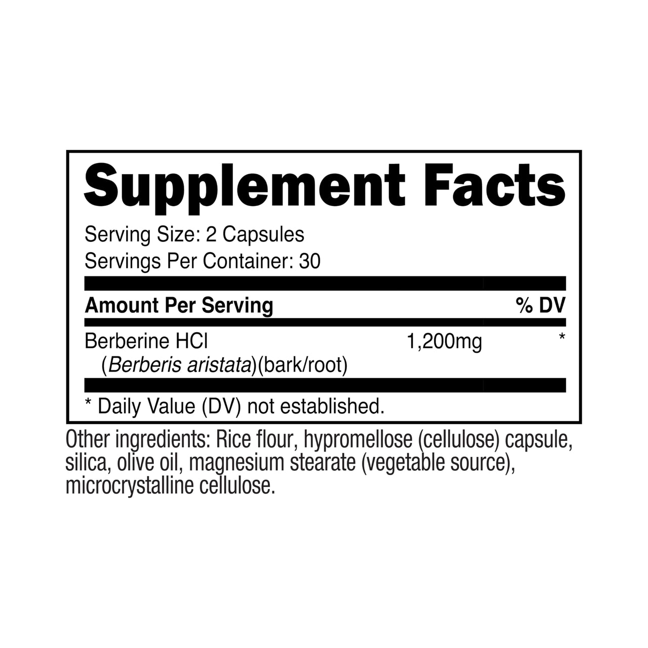 Nutricost Berberine HCl 1200mg , 60 Vegetarian Capsules - Gluten Free & Non-GMO
