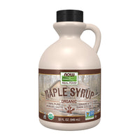 Thumbnail for NOW Foods, Certified Organic Maple Syrup, Grade A Dark Color, Certified Non-GMO, Pure, Robust Taste, 32-Ounce