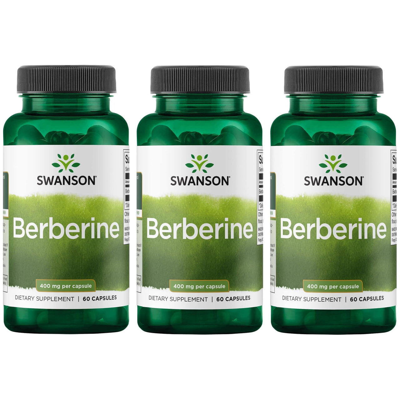 Swanson Berberine - Supports Metabolic Health & Heart Health* - Contains Standardized Berberine HCl - Non-GMO & Gluten-Free - 60 Vegan Capsules (3 Pack)