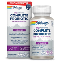 Thumbnail for SOLARAY Mycrobiome Complete Probiotic Women’s Formula - Vaginal Probiotics for Women Plus Pre and Postbiotic - 50 Billion CFU, 28 Strains - Vegan, Gluten Free - 30 Serv, 30 VegCaps