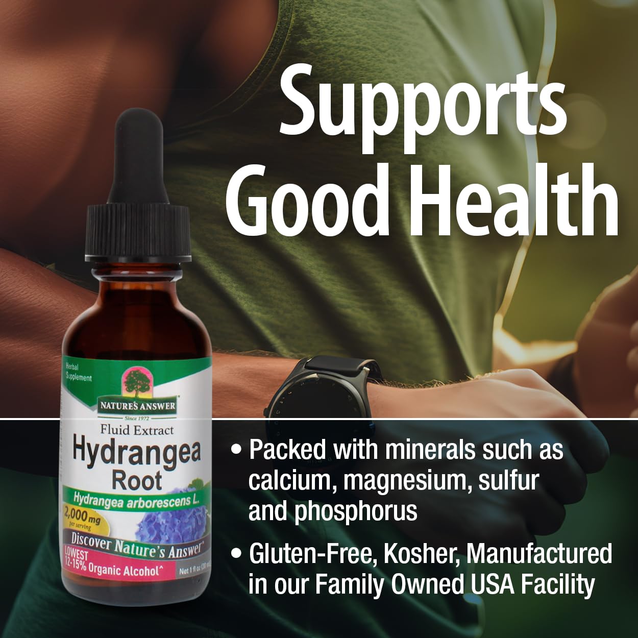Nature's Answer Hydrangea Root with Organic Alcohol, 1-Fluid Ounce