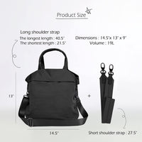 Thumbnail for ODODOS 19L Multi Hobo Bags 2.0 with 2 Straps for Women, Totes Handbags, Crossbody Shoulder Bags, Black