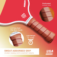 Thumbnail for AOBORTY Pickleball Paddles 4 Pack - USAPA Light Graphite Premium Rackets Fiber Face & Polymer Honeycomb Core Pickleball Set with 6 Outdoor Indoor Balls Including Portable Carry Bag