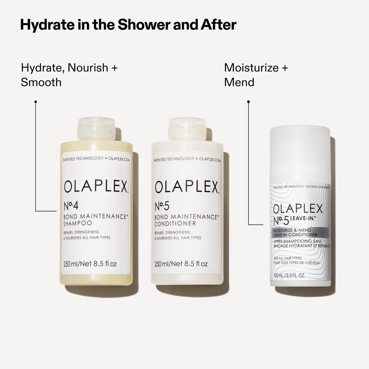 Olaplex Nº. 5 Leave-In Conditioner: Moisturizes & Mends Split Ends | Reduces Breakage & Repairs, Protects Damaged Hair | For Coily, Curly, Straight, and Wavy, Stocking Stuffers, 100 mL / 3.3 Fl Oz
