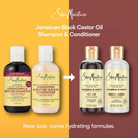 Thumbnail for SheaMoisture Travel Essentials, Jamaican Black Castor Oil Strengthen & Restore Shampoo and Leave-in Conditioner Set, 3.2 Oz Each