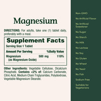 Thumbnail for Nature's Bounty Magnesium Supplements 500mg Tablets, Support Bone & Muscle Health, 200 Count (Pack of 2)