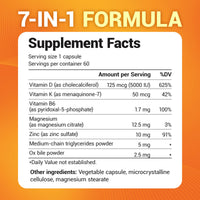 Thumbnail for Dr. Berg Vitamin D3 & K2 5,000 IU + MK-7 – 60 Capsules – Immune, Bone & Heart Support* Supplement w/Magnesium, Zinc, B6 – 4X Lab-Tested – No Fillers – Non-GMO, cGMP, Formulated in USA