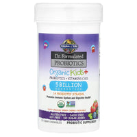 Thumbnail for Garden of Life Dr. Formulated Probiotics Organic Kids+ plus Vitamin C & D - Berry Cherry - Gluten, Dairy & Soy Free Immune & Digestive Health Supplement, No Added Sugar, 30 Chewables (Shelf Stable)