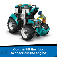 Thumbnail for LEGO City Tractor Building Toy for Kids - Pretend Play Farm Vehicle for Boys & Girls, Ages 7+ - Tractor Toy W/Farmer Minifigure - Gift Idea for Birthdays - 60498