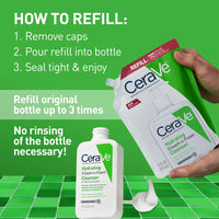 Thumbnail for CeraVe Hydrating Cream To Foam Cleanser, Makeup Remover Face Wash For Dry Skin, Foaming Facial Cleanser With Hyaluronic Acid, Normal To Dry Skin, Fragrance Free & Non Comedogenic, 16 Ounce Refill