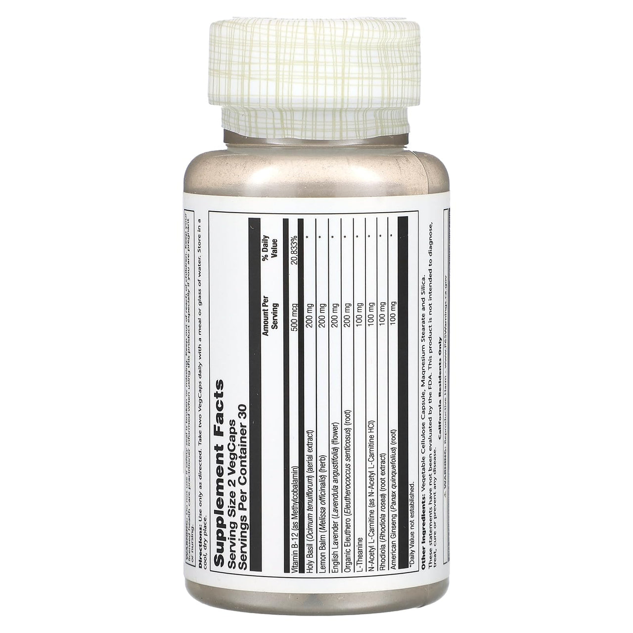 SOLARAY Total Calm Advanced Veg Capsules | 60 Count