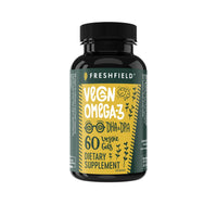 Thumbnail for Freshfield Vegan Omega 3, Algae (Algal) Oil, Fish Oil Free Company, Third Party Tested, Carrageenan Free, DHA Supplement w/DPA, Plant Based Omega. Supports Heart, Brain, Joint Health