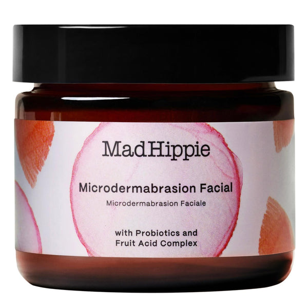 Mad Hippie MicroDermabrasion Facial – Exfoliating Face Scrub with Probiotics + AHA Fruit Acid Complex, Light Citrus Scent, 2.1 Fl Oz