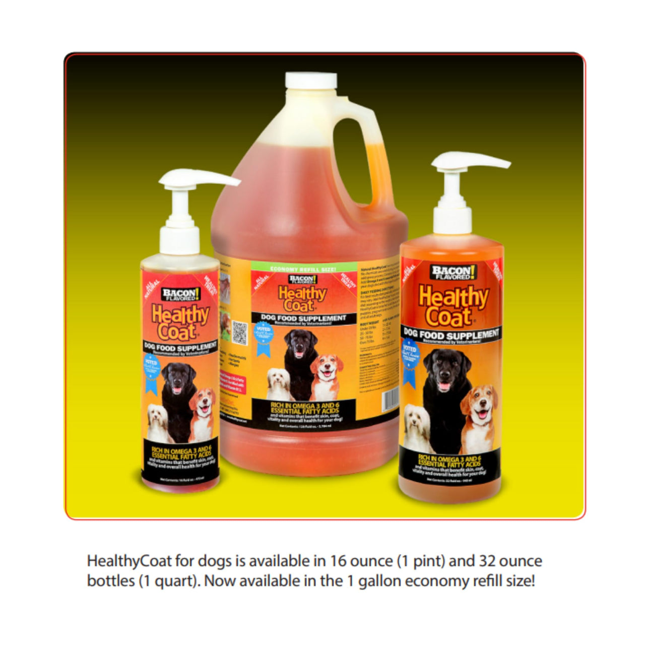 HealthyCoat Dog Food Supplement: Quart. Excessive Shedding, Itching, Hot Spots, Allergies, Immune System