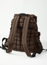 Thumbnail for ODODOS Quilted Backpack 2.0 for Women Lightweight Puffer Hiker Pack Drawstring Padding Travel Gym Bag, Dark Brown